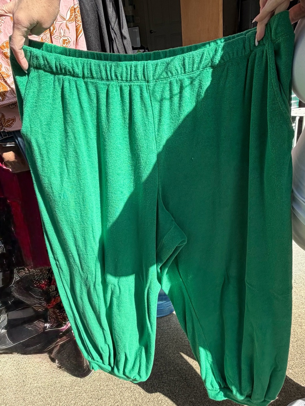 Old Navy Bright Green Elastic Cuff Jogger Pants